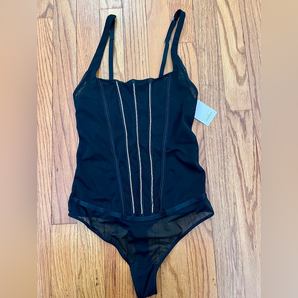 NWT Auden Black Mesh Lingerie